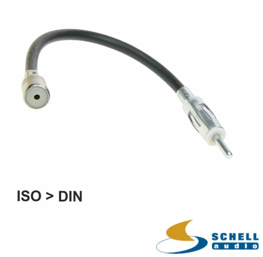 Antennenadapter Verlängerung 20cm ISO auf DIN Autoradio Stecker Antennenstecker