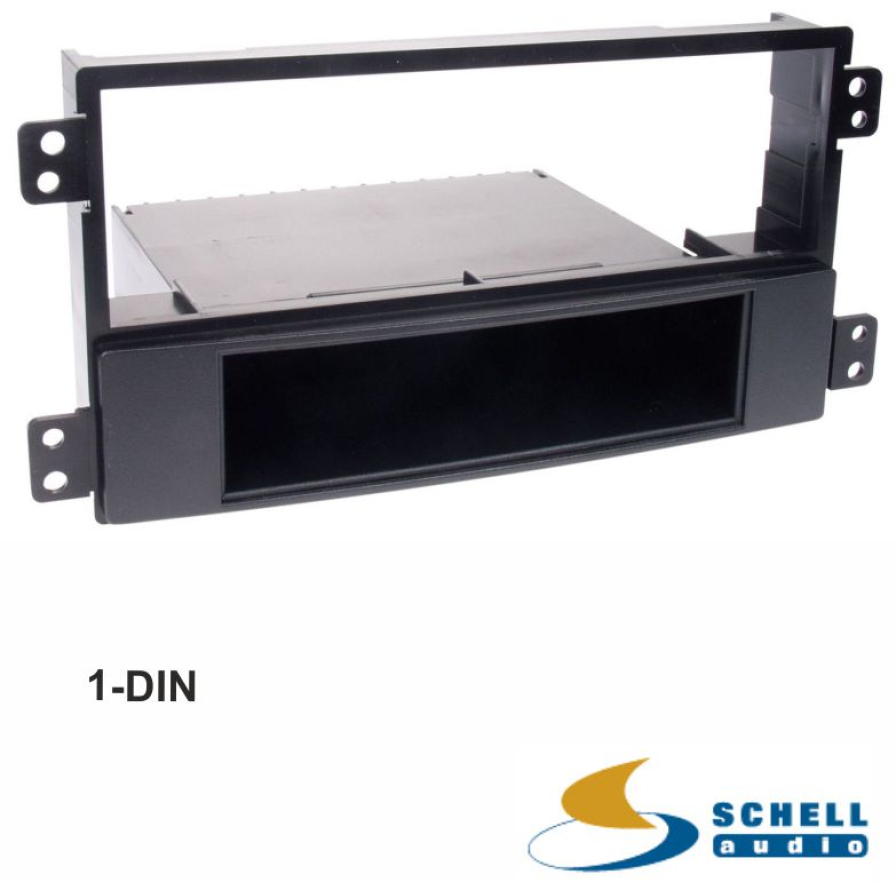 Radioblende Hyundai Sonata 2002 - 2005 Radiohalterung Schwarz mit Ablagefach