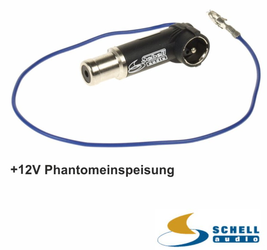 Antennenadapter ISO mit Phantomeinspeisung für Audi Ford Seat Skoda VW